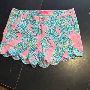 Lilly Pulitzer Vibrant Pineapple High Waist Shorts